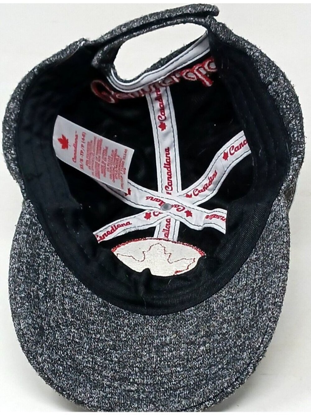 Canada 67 Charcoal Heather Baseball Cap XS/S Sz 4-6 Red Maple Leaf Embroidery D7 - Picture 4 of 10